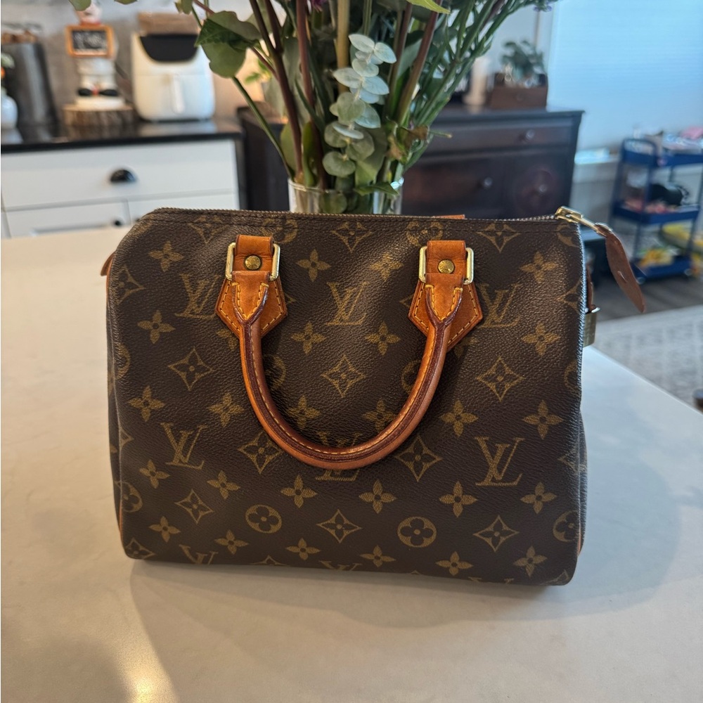 Vintage GUC Louis Vuitton Brown Monogram Speedy Satchel